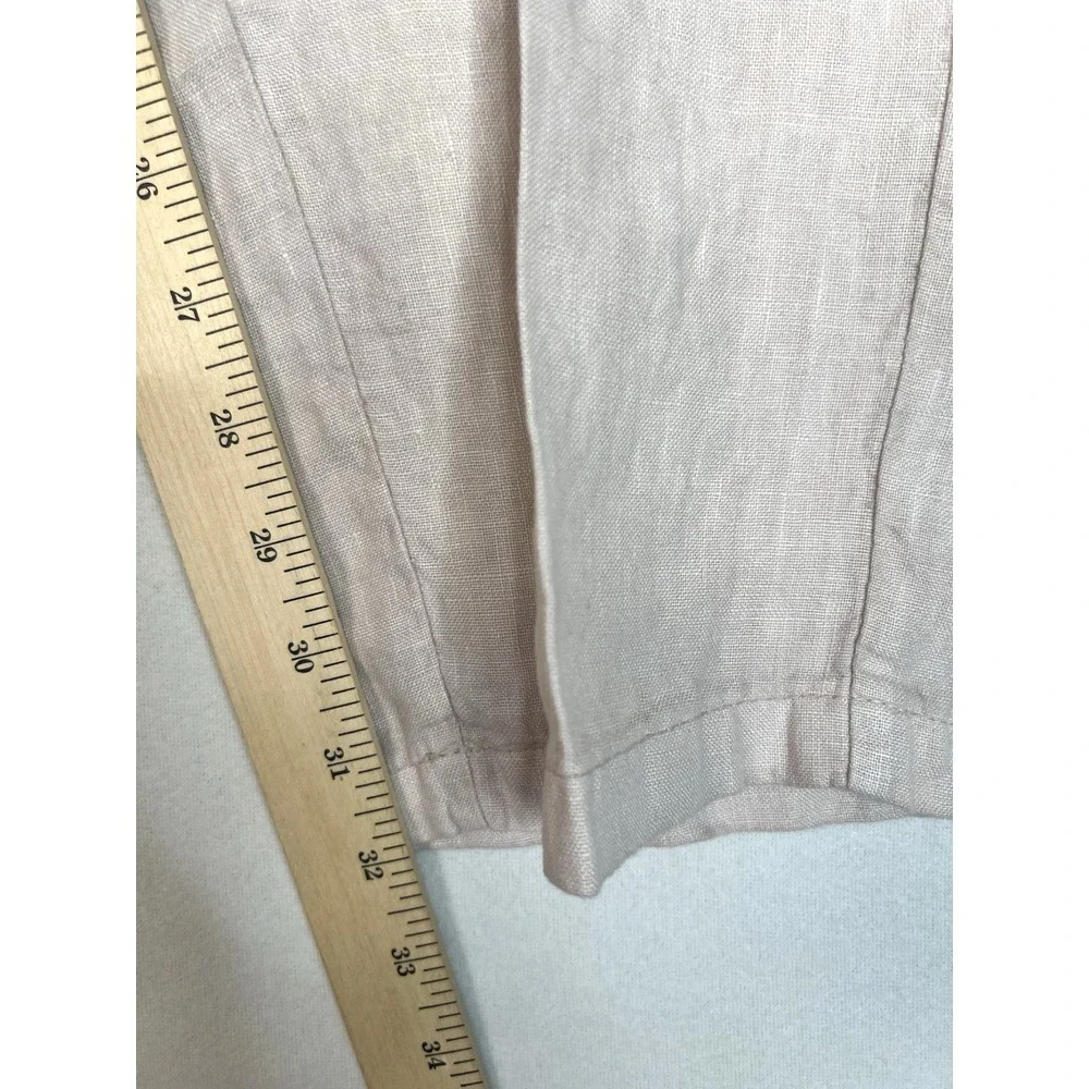 Europann Men's Dylan 100% Linen‎ Pant Trouser Pale Size US 40